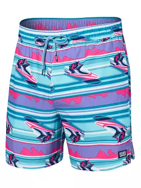 Oh Buoy 2n1 Volley 5 Jetski Stripe Pool Boardshorts