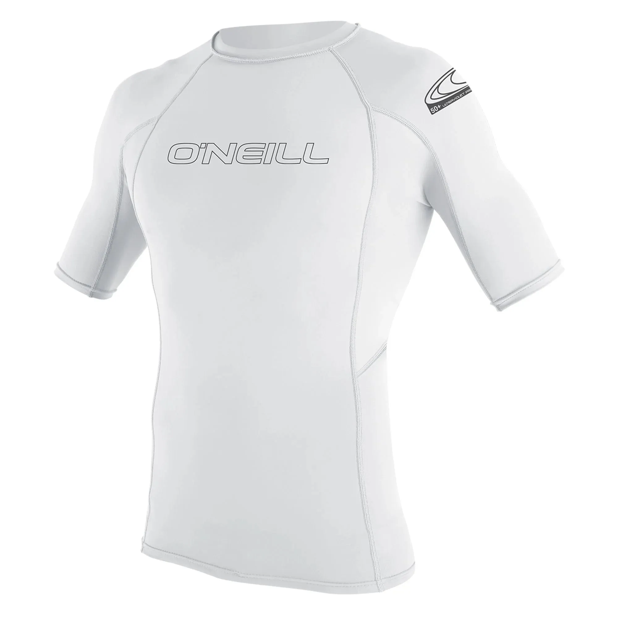 O'NEILL BASIC SKINS SHORT SLEEVE RASH VEST UPF 50+- WHITE