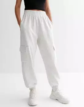 Pale Grey Cuffed Joggers