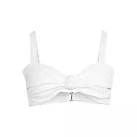 Plus size white swimsuit top