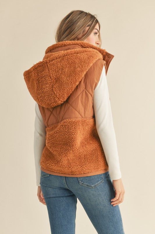 Quilted Sherpa Vest