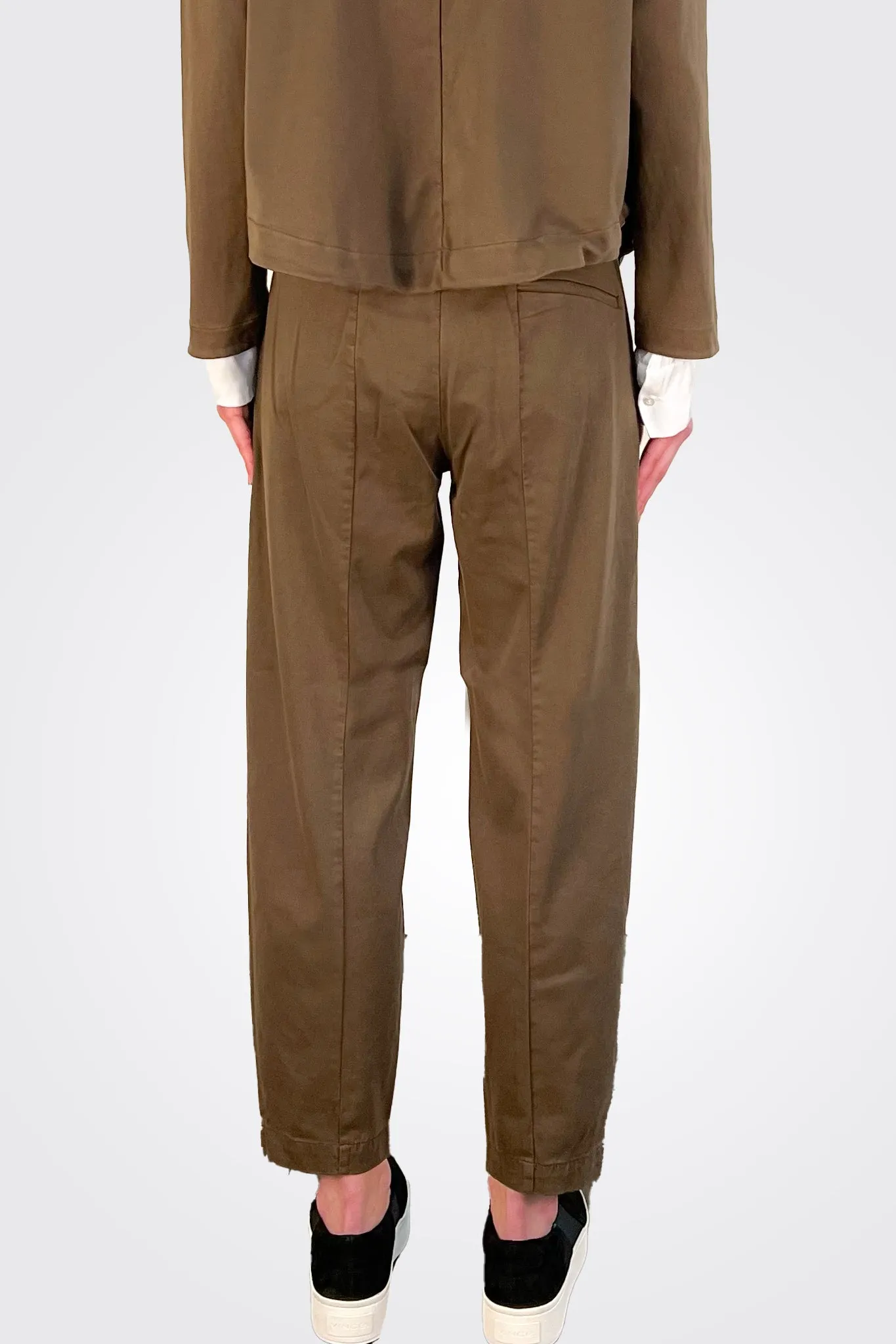 Regular Fit Button Trousers - Chocolate