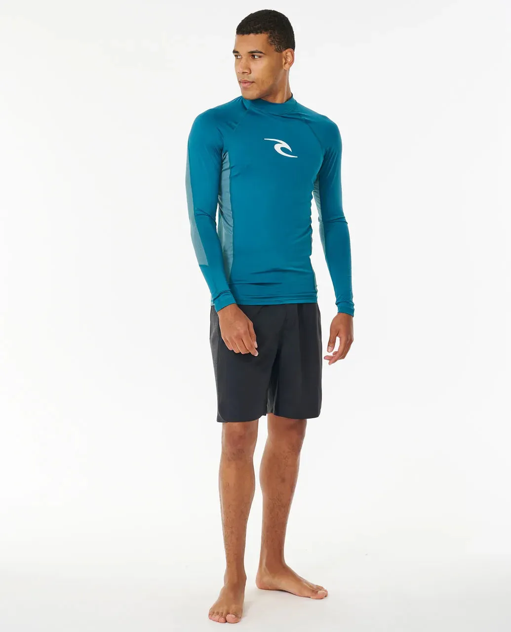 RIPCURL WAVES UPF PERFORMANCE LONG SLEEVE RASH VEST - DEEP OCEAN