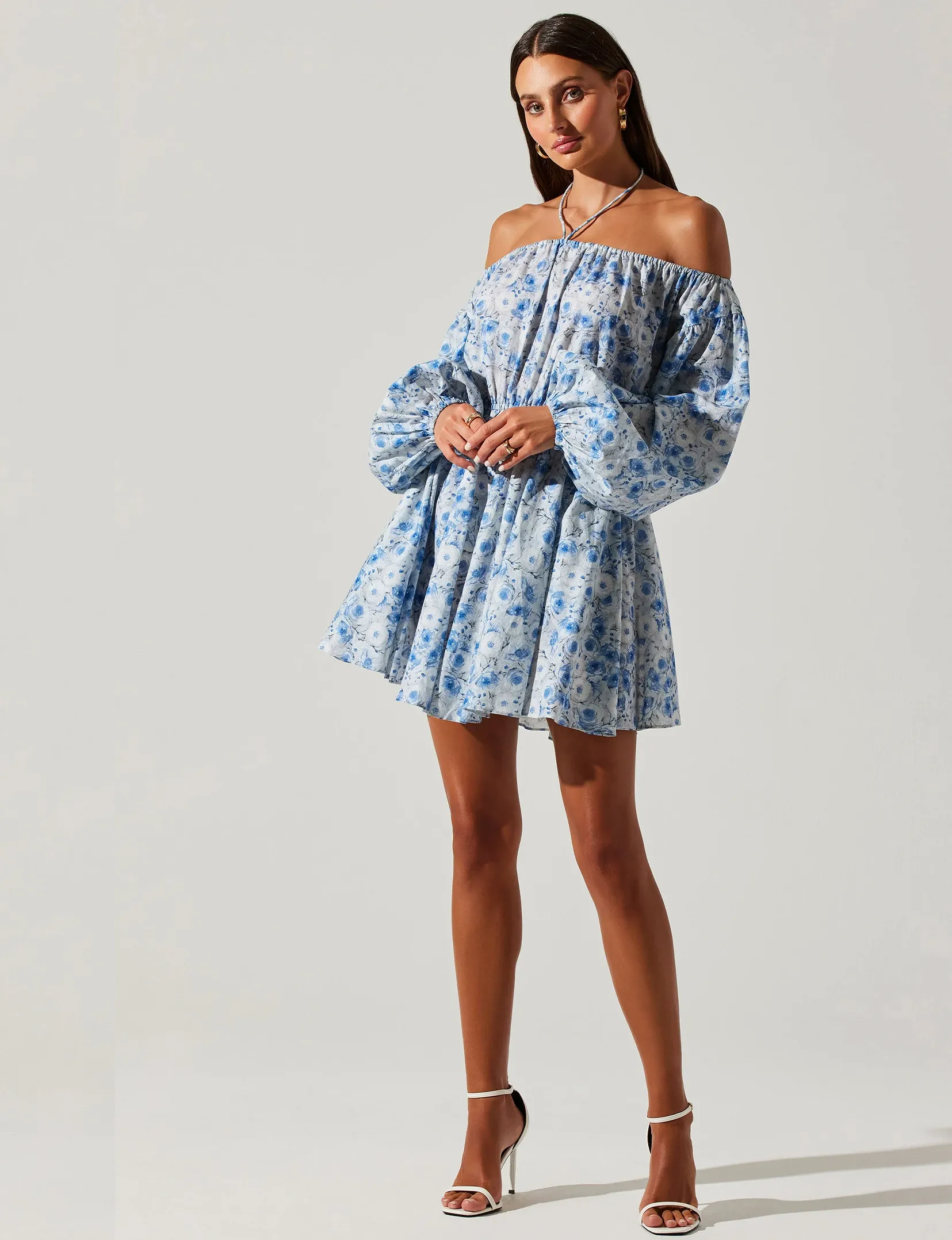 Sabine Dress, Blue Floral