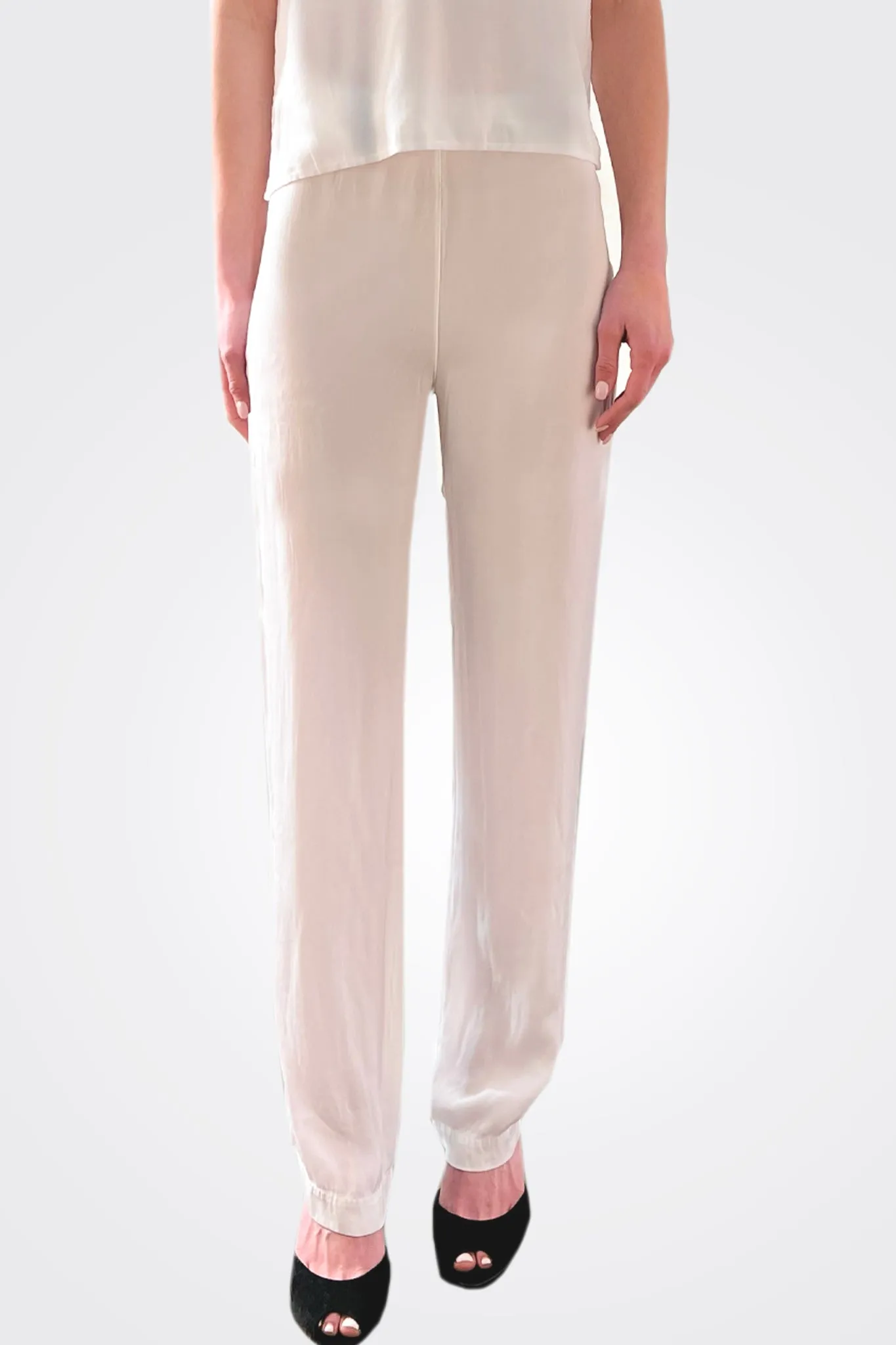 Silk Tapered Trousers - Sandy