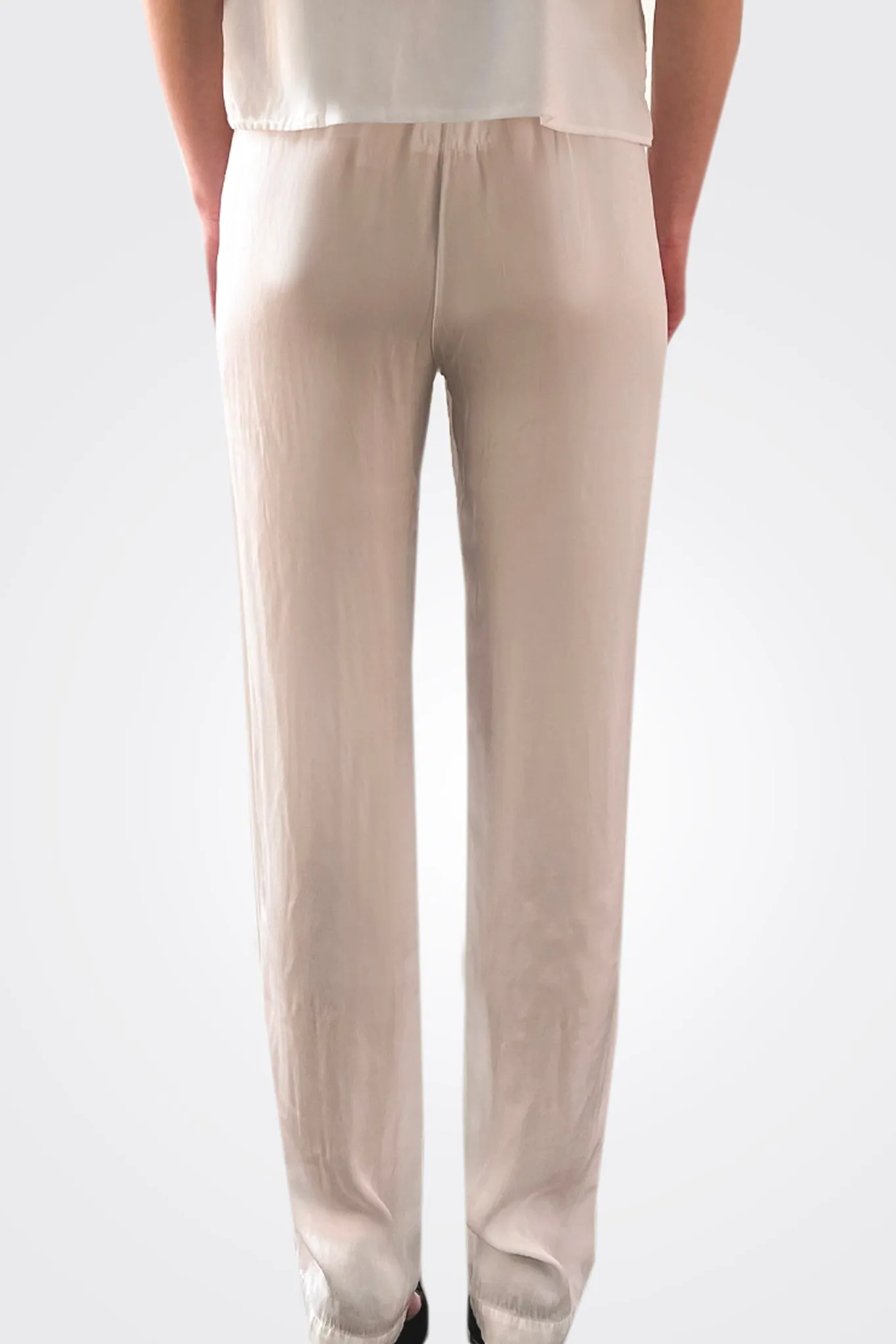 Silk Tapered Trousers - Sandy