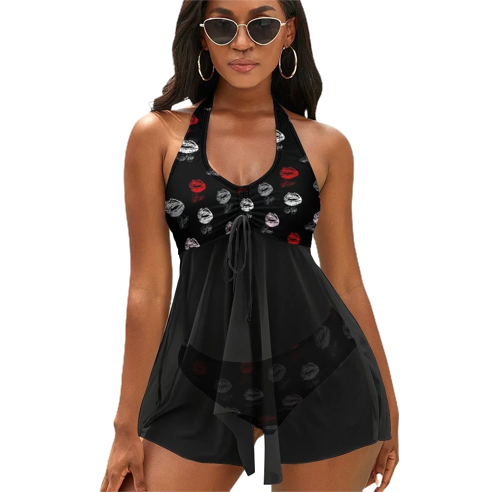 Split Skirt Swimsuit (QZ6081) Split skirt suit