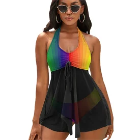 Split Skirt Swimsuit (QZ6081) Split skirt suit