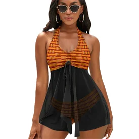 Split Skirt Swimsuit (QZ6081) Split skirt suit