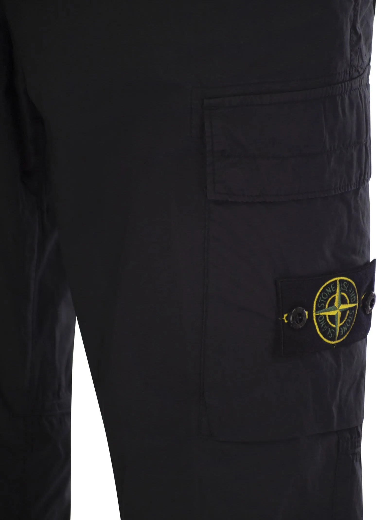 Stone Island Regular Fit Tapered Cargo Trousers With Zipped Pockets