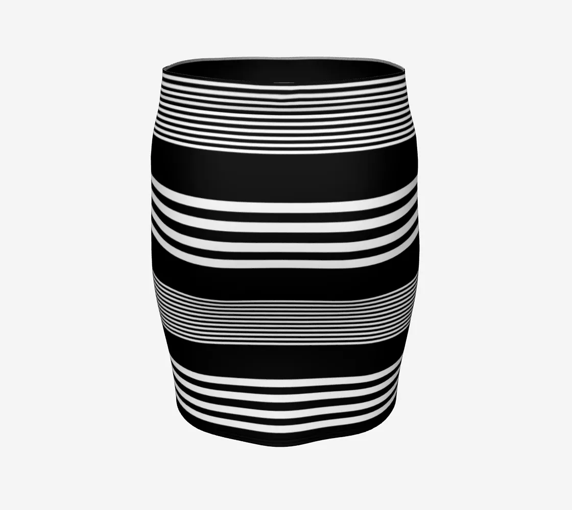 Striped Fitted Skirt