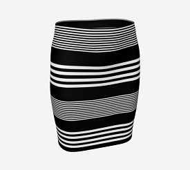 Striped Fitted Skirt