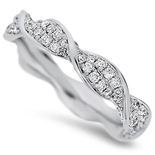 Twisted Diamond Wedding Ring