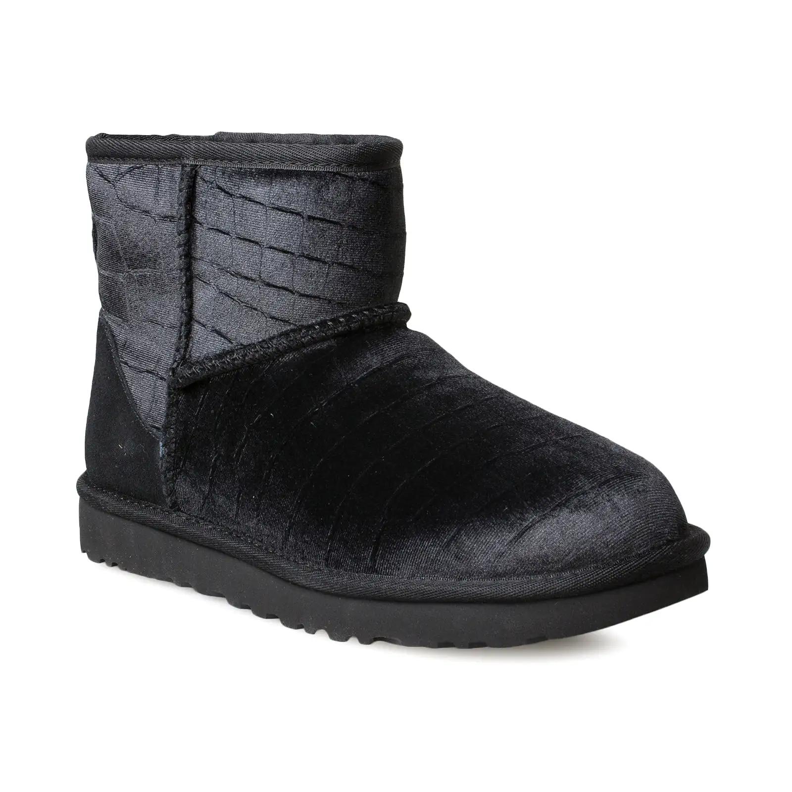 UGG Classic Mini II Croc Black Boots - Women's