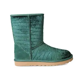 UGG Classic Short II Croc Emerald Boots - Women's