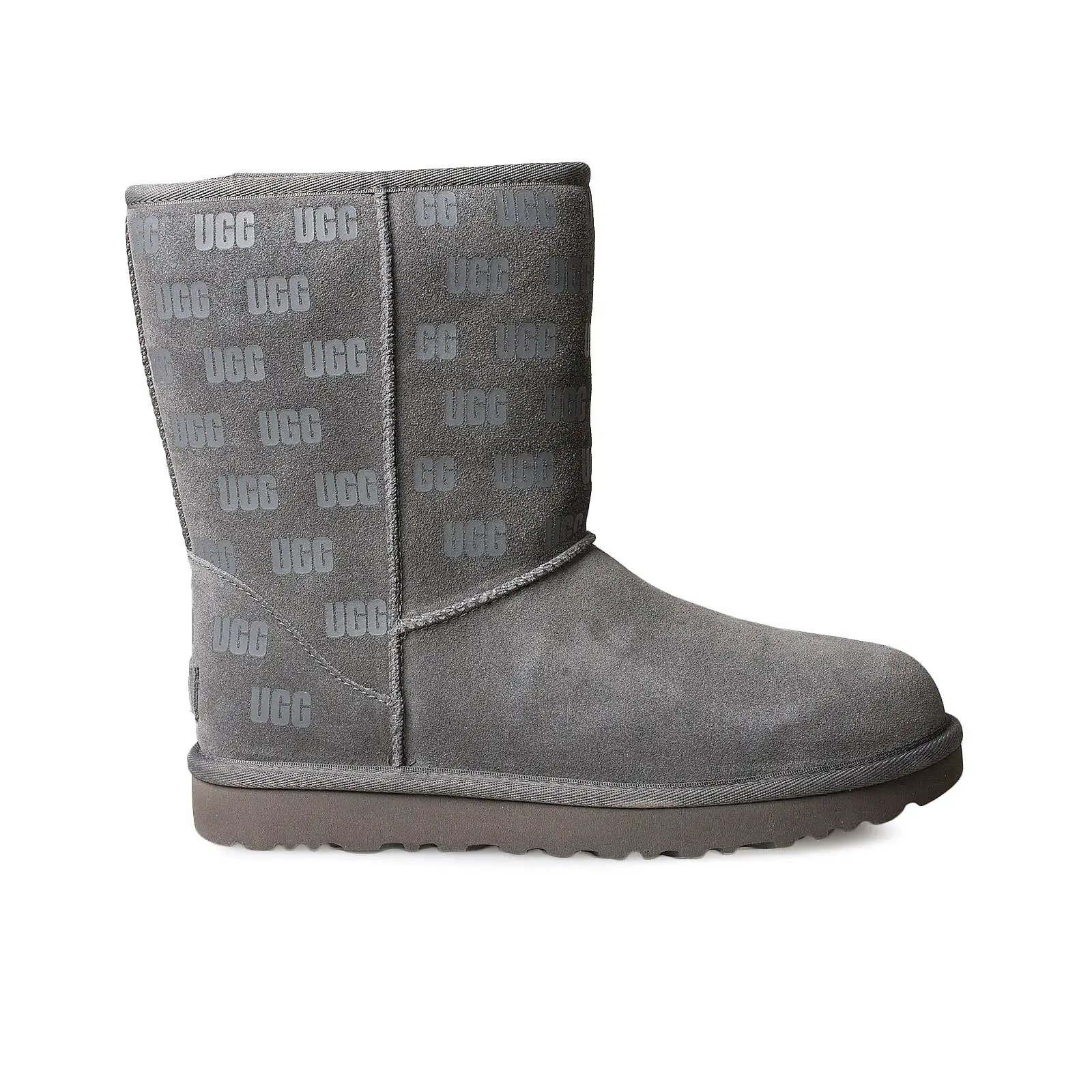 UGG Classic Short II UGG Print Grey Boots - Women's