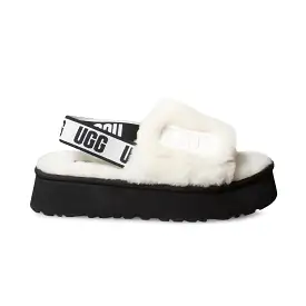 UGG Disco Slide White Slippers - Women's