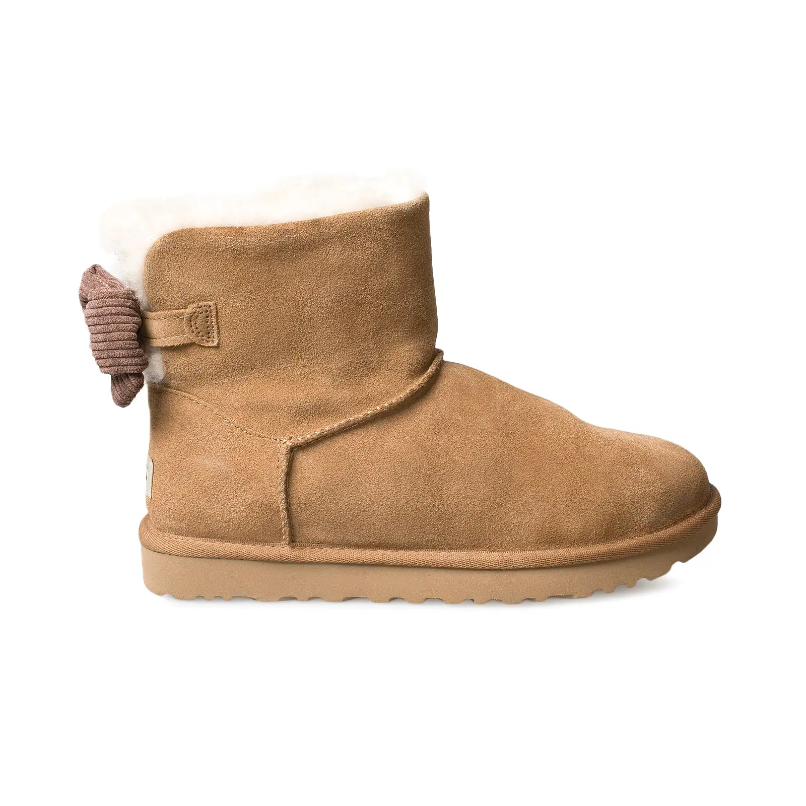 UGG Mini Bailey Bow Corduroy Chestnut Boots - Women's