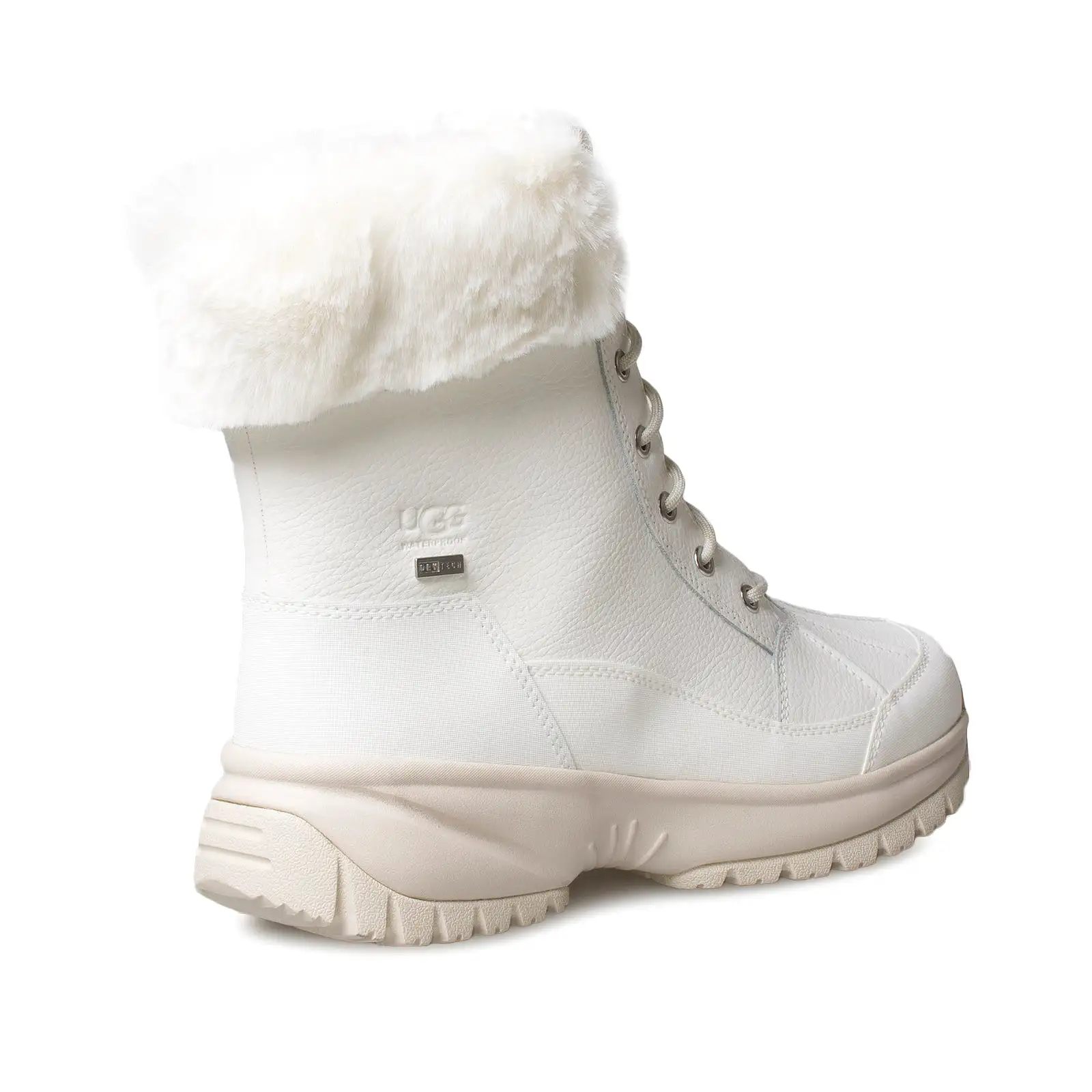 UGG Yose Fluff White Boots - Women's