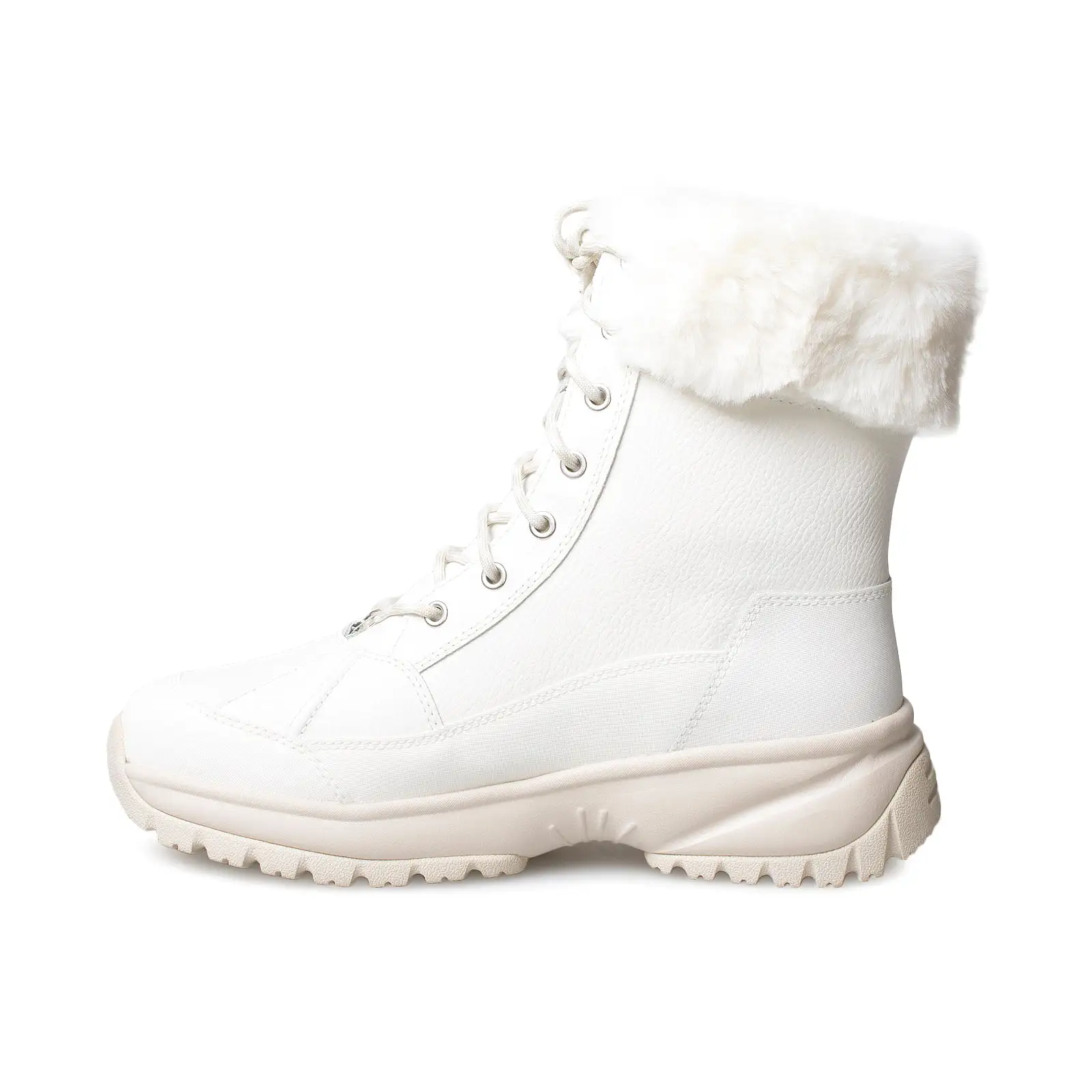 UGG Yose Fluff White Boots - Women's