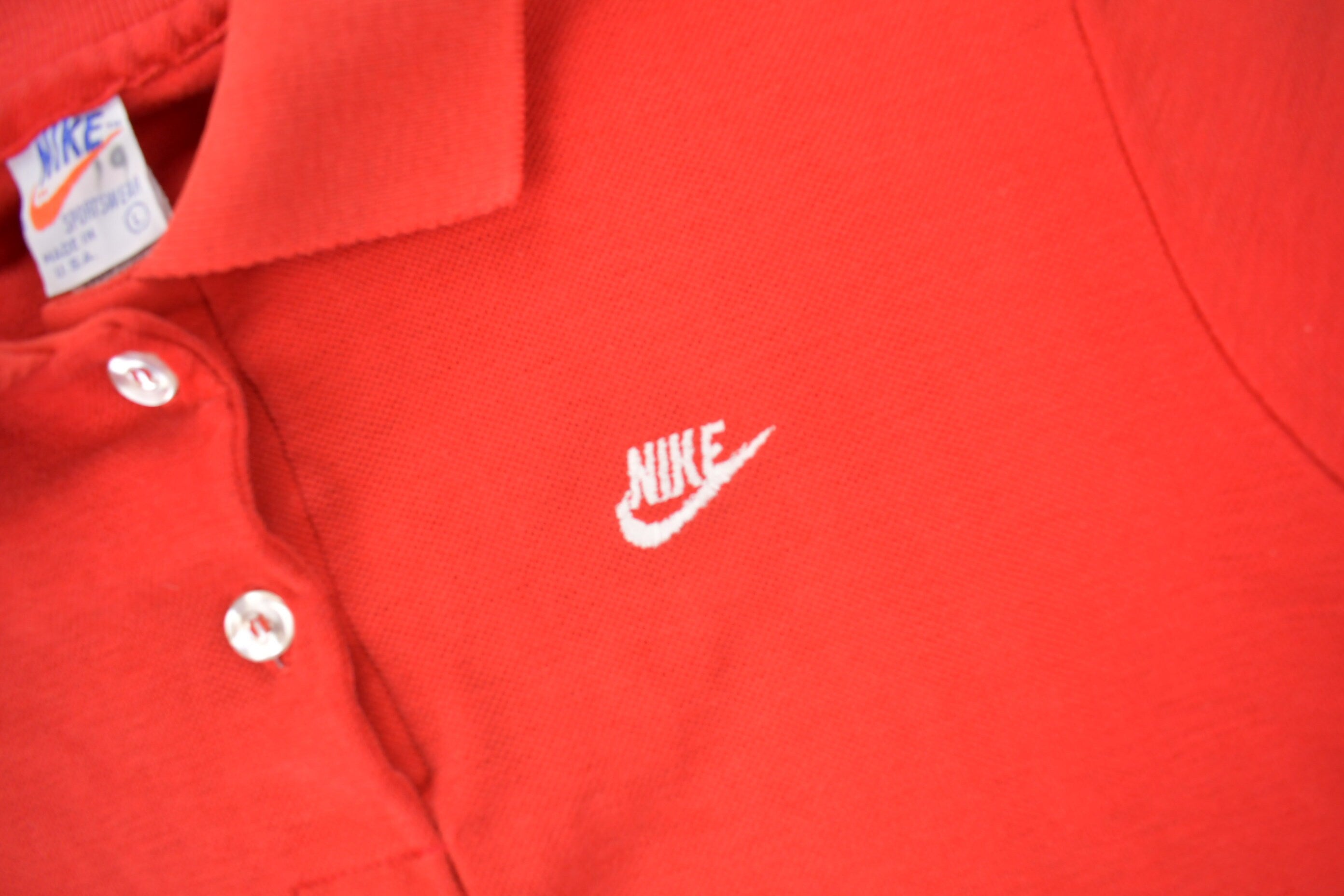 Vintage 1970s Nike Mini Logo Golf Shirt / True Vintage / Vintage Nike / Golf Shirt / Made In USA / 70s Nike