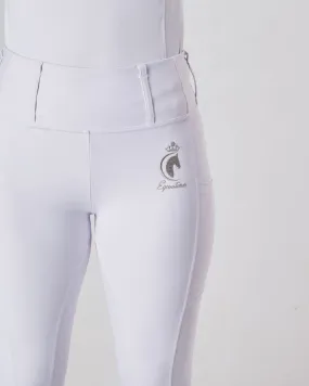 WINTER Thermal Competition Riding Leggings / Tights- NO GRIP WHITE