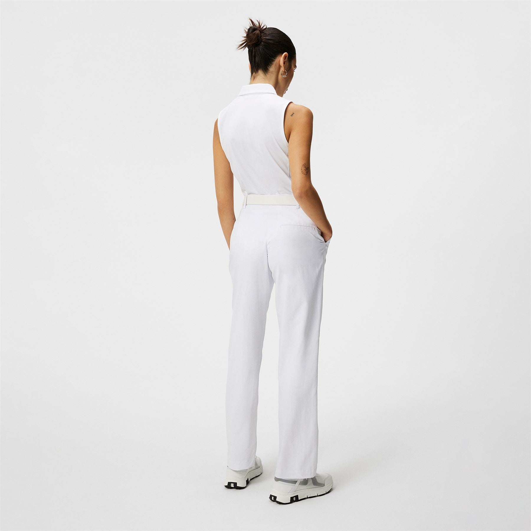 Womens Jolie Light Poly Stretch Trousers White - SS24